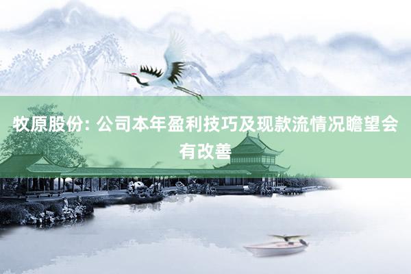 牧原股份: 公司本年盈利技巧及现款流情况瞻望会有改善