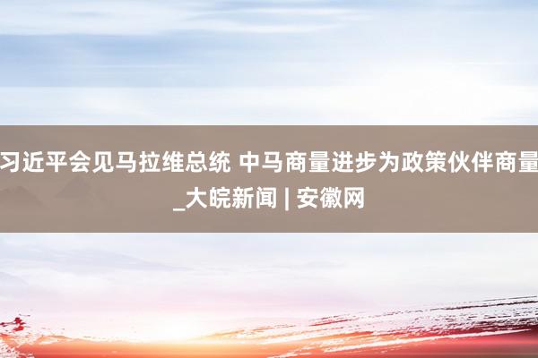 习近平会见马拉维总统 中马商量进步为政策伙伴商量_大皖新闻 | 安徽网