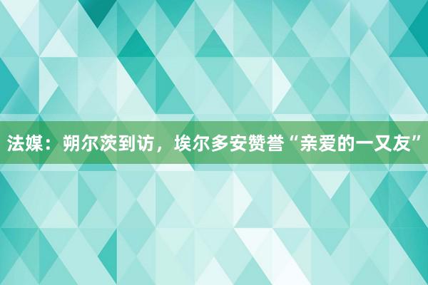 法媒：朔尔茨到访，埃尔多安赞誉“亲爱的一又友”